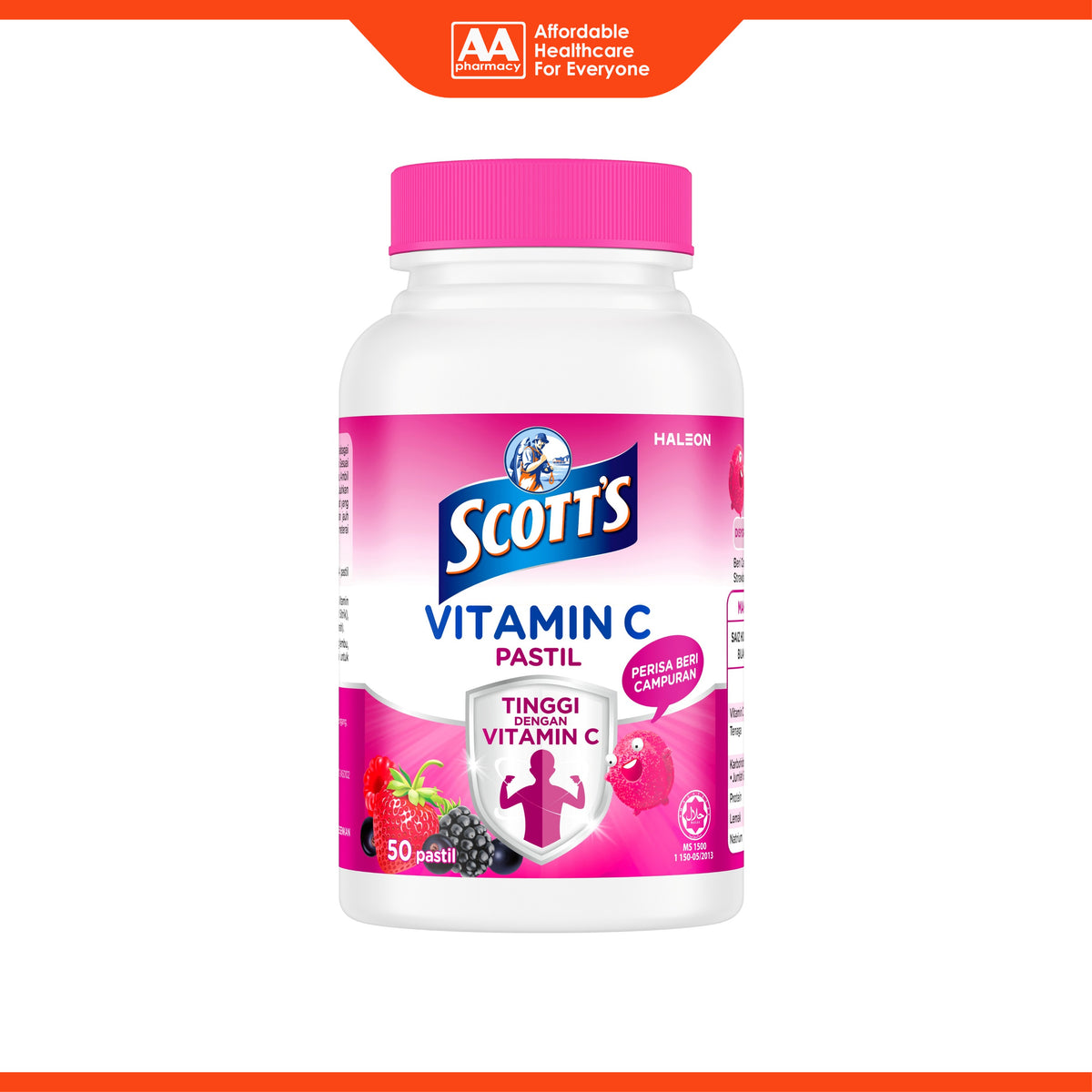 Scott's Vitamin C Pastilles - Mixed Berries Flavour (50's)