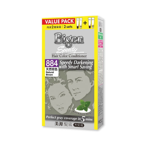 Bigen Speedy Hair Colour Conditioner #884 Natural Brown [Twinpack]