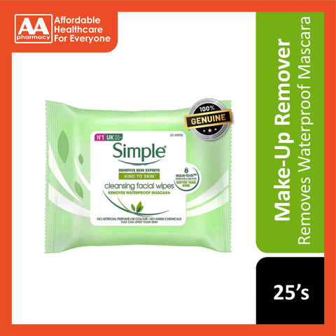 Simple Cleansing Facial Wipes 25's