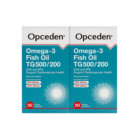 Opceden Omega-3 Fish Oil TG 500/200 Softgel Capsule 2x90's [Twinpack]
