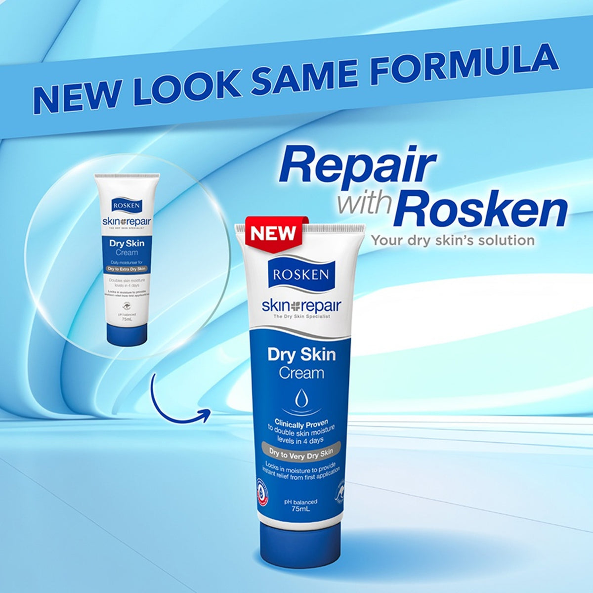Rosken Skin Repair Dry Skin Cream (75ml)