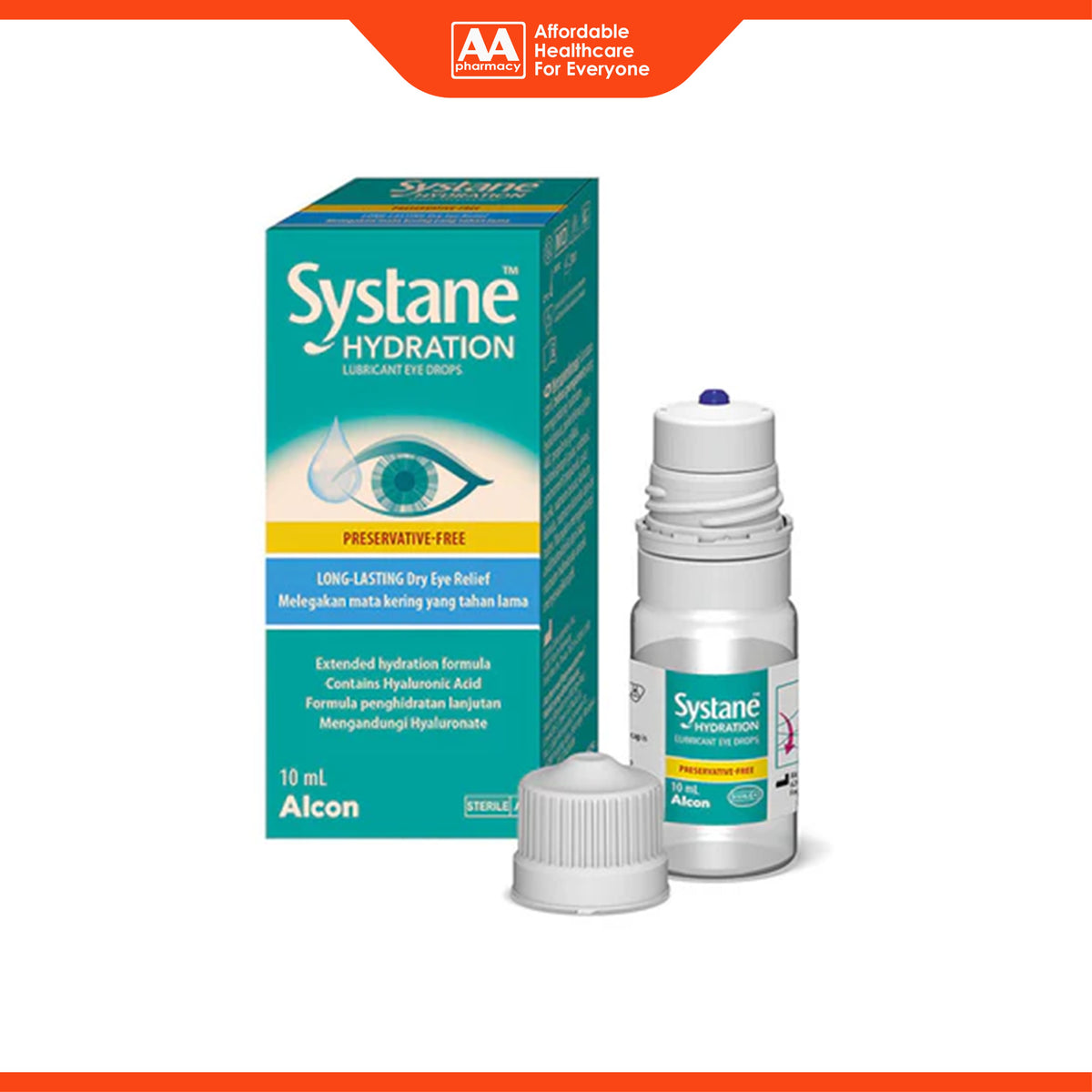 Systane Hydration Lubricant Eye Drops - Preservative-Free (10ml)