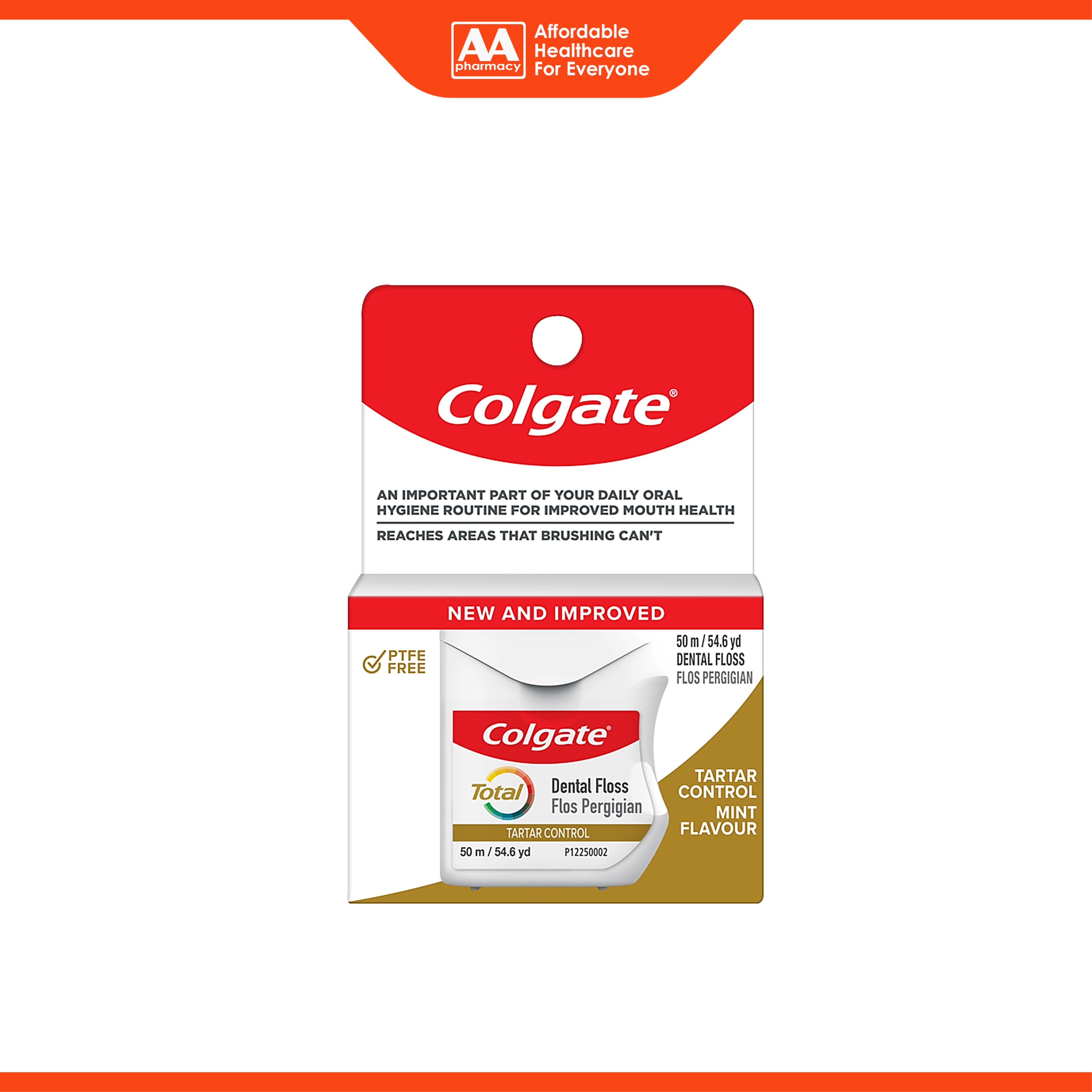 Colgate Total Tartar Control Mint Flavour Dental Floss 50m