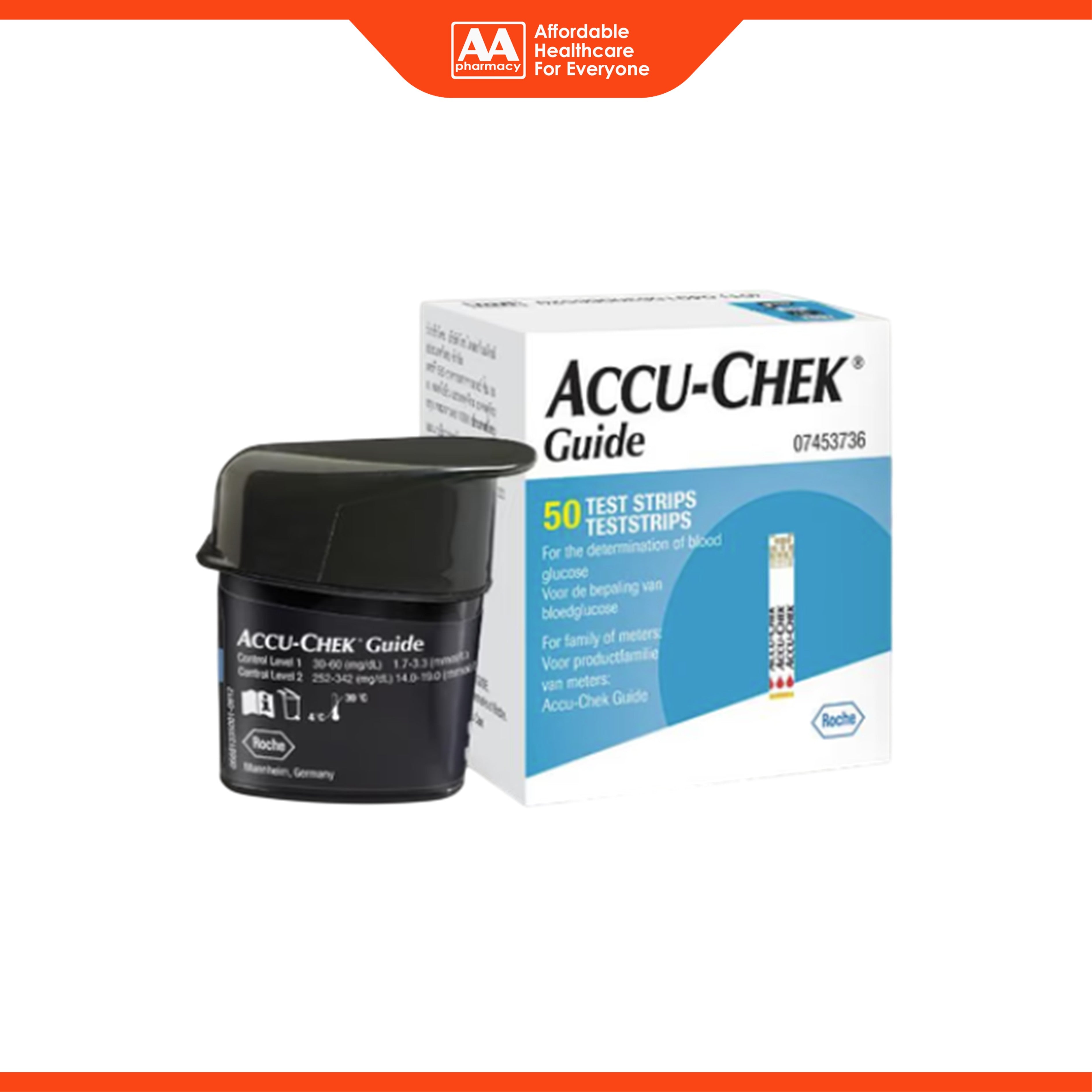 Accu-Chek Guide Blood Glucose Test Strip 50's (Compatible with Accu-Chek Guide Blood Glocose Monitor)