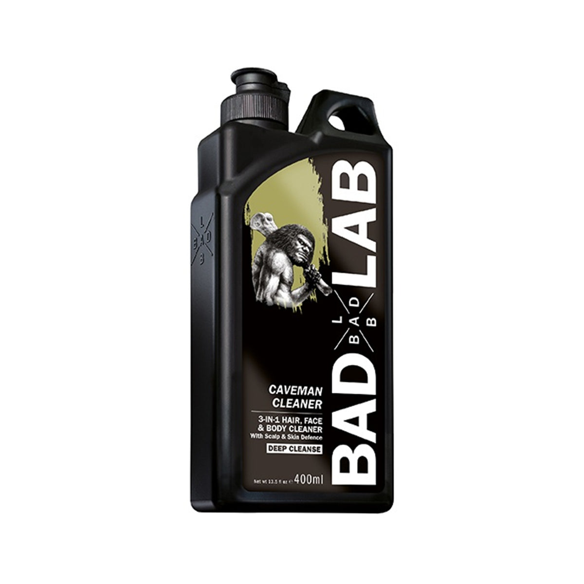 Bad Lab Caveman Cleaner 3-in-1 Hair, Face and Body Cleaner - Deep Cleanse (400ml)