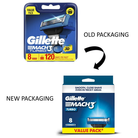 Gillette Mach 3 Turbo Cartridge 8's