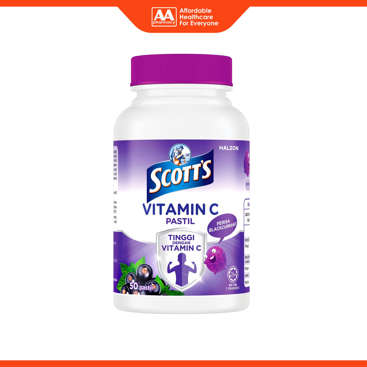 Scott's Vitamin C Pastilles - Blackcurrant Flavour (50's)