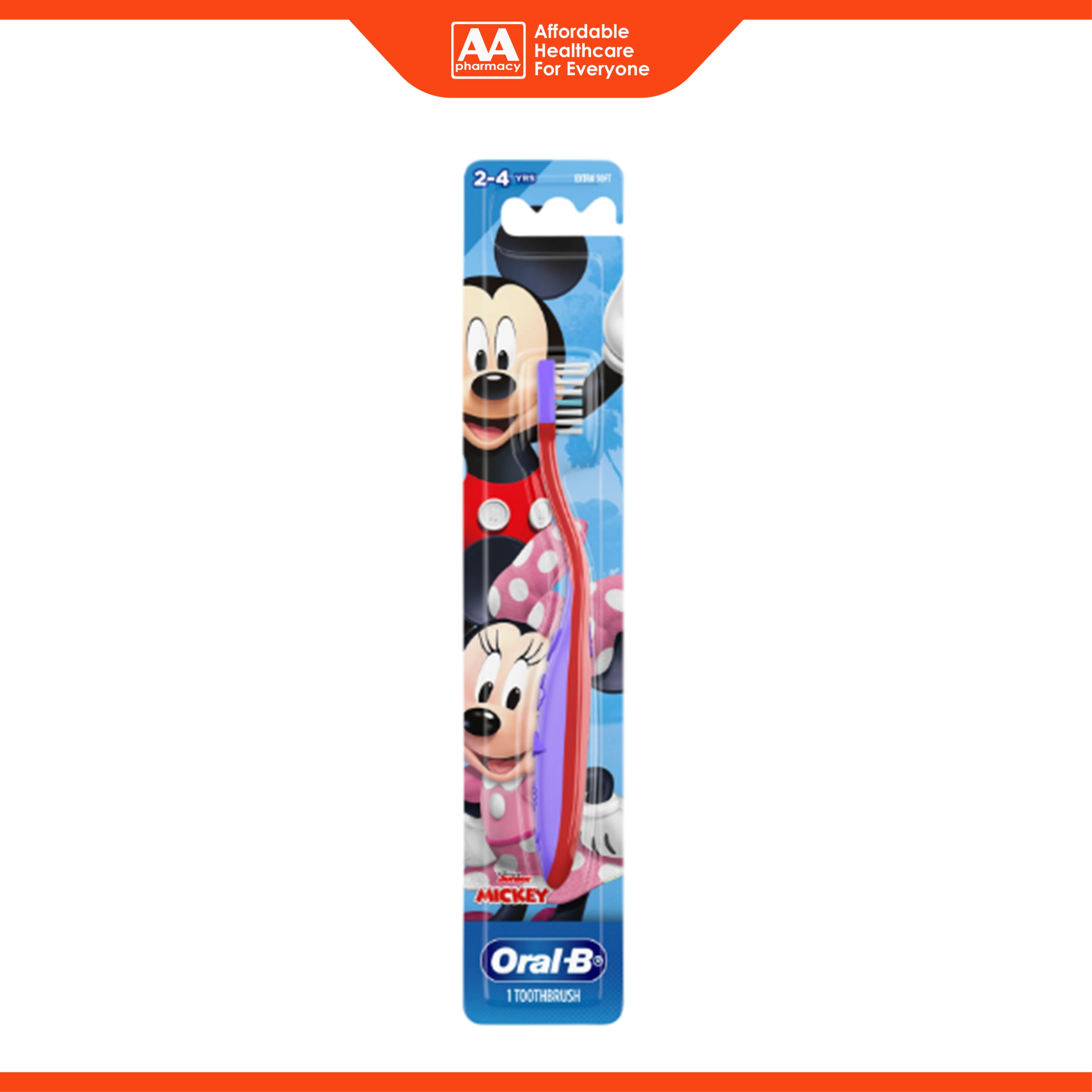 Oral-B Kids Toothbrush (Stage 2, Extra Soft) 1's (For Children 2-4 Years)
