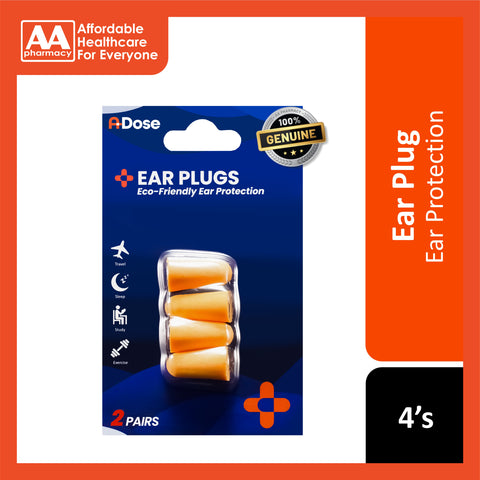 A-Dose Ear Plugs 4's (2 Pairs)