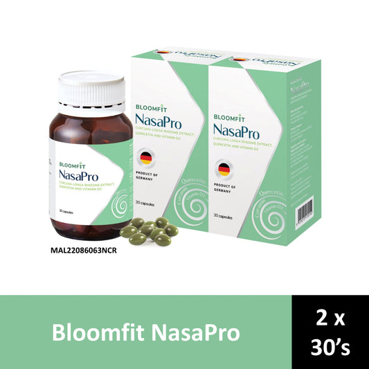 Bloomfit NasaPro (Curcuma Longa Rhizome Extract, Quercetin and Vitamin D3) Capsule 2x30's