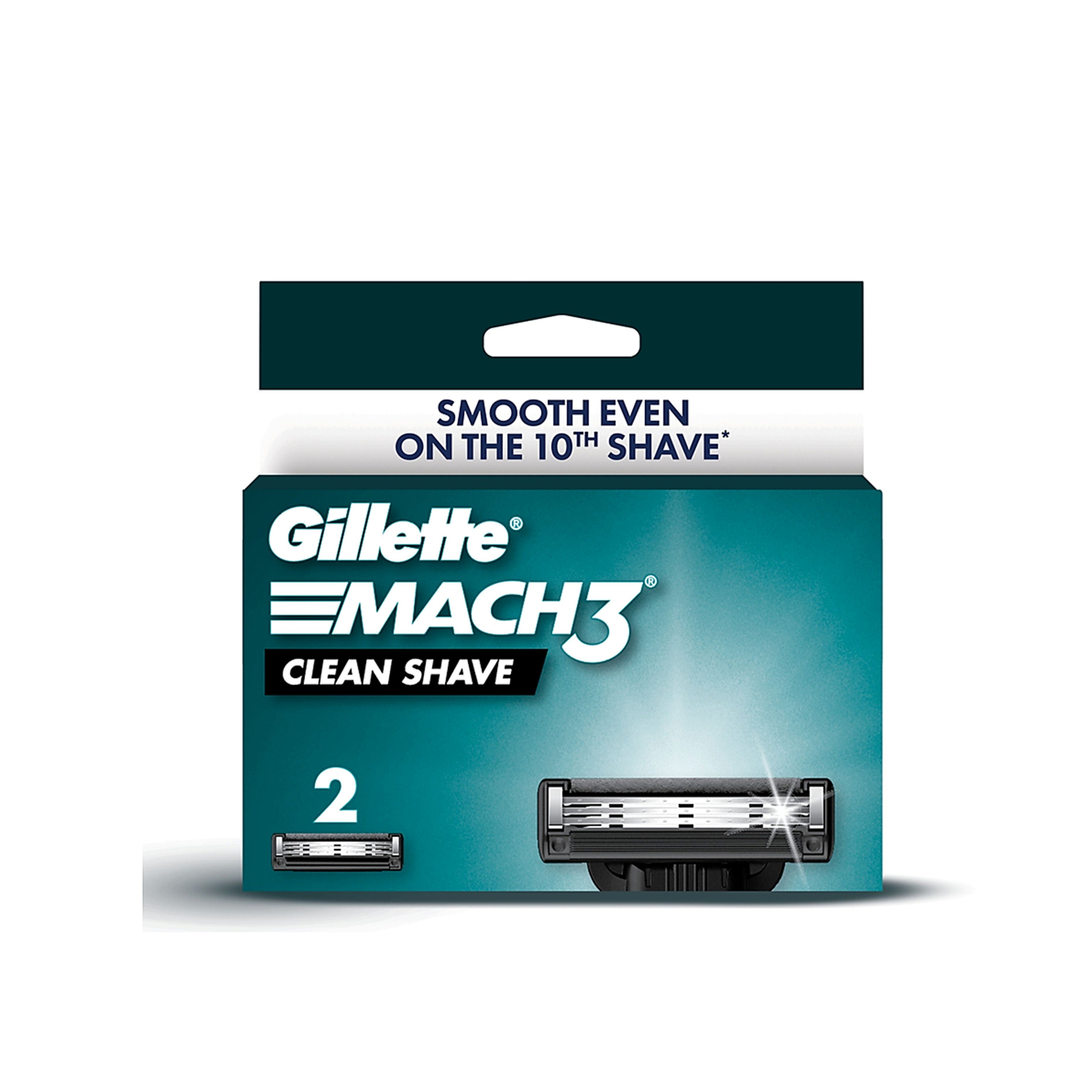 Gillette Mach 3 Clean Shave Cartridge (2's)