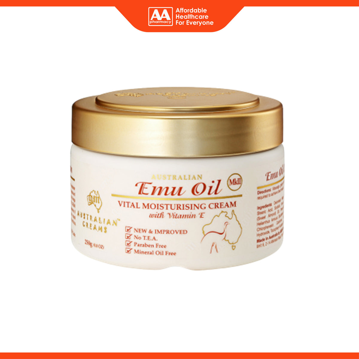 G and M Australian Cream Emu Oil Vital Moisturising Cream (250g)