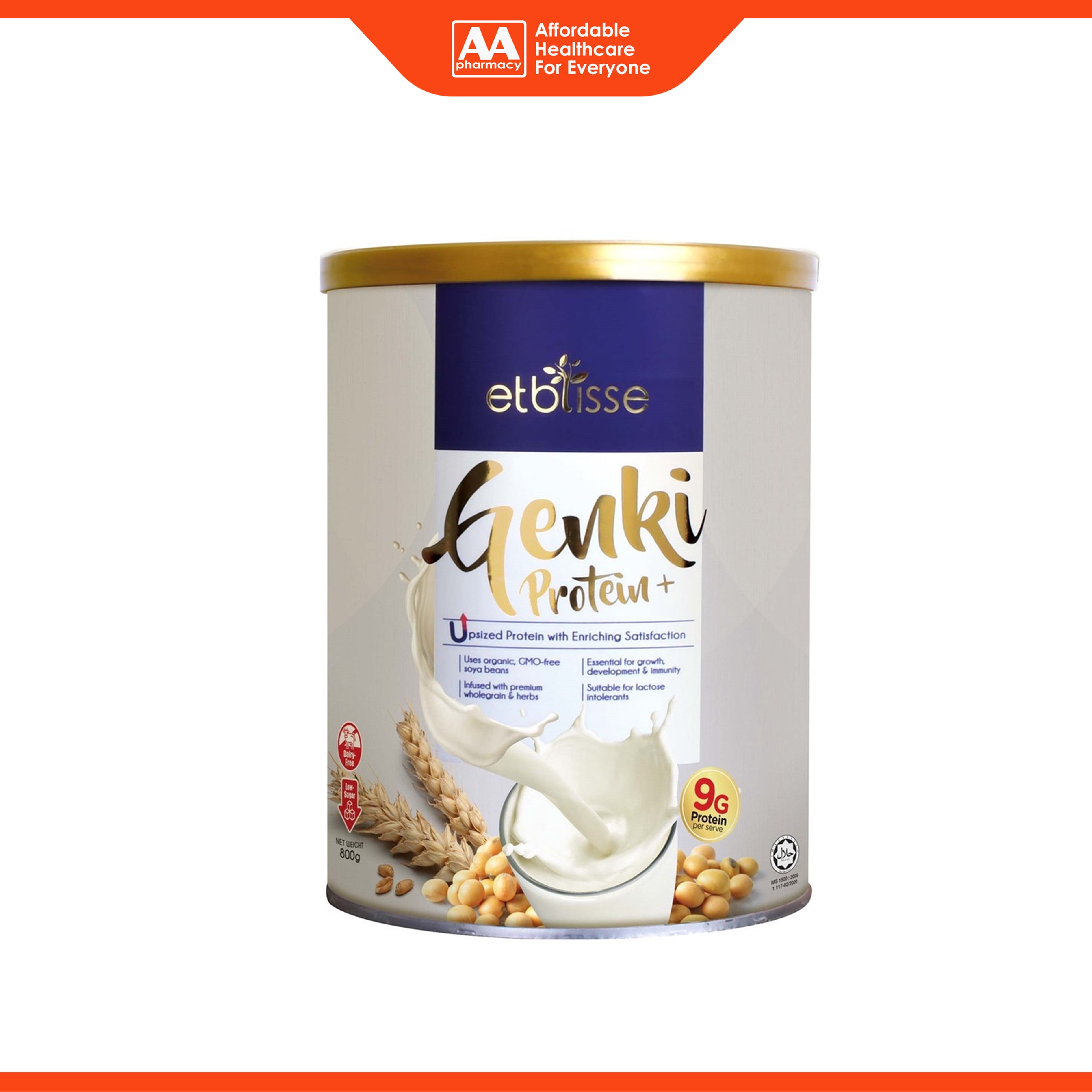 Etblisse Genki Protein+ Soya Milk 800g