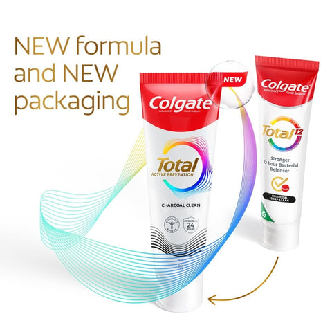 Colgate Total Active Prevention (Charcoal Clean) Toothpaste 150gx2's [Twinpack]