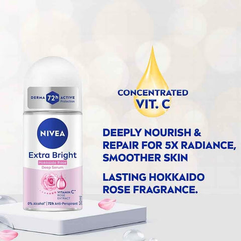 Nivea Deodorant Female Hokkaido Rose Roll On 50ml