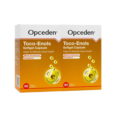 Opceden Toco-Enols Softgel Capsule 2x60's [Twinpack] (Mixed Tocotrienols + Tocopherol)