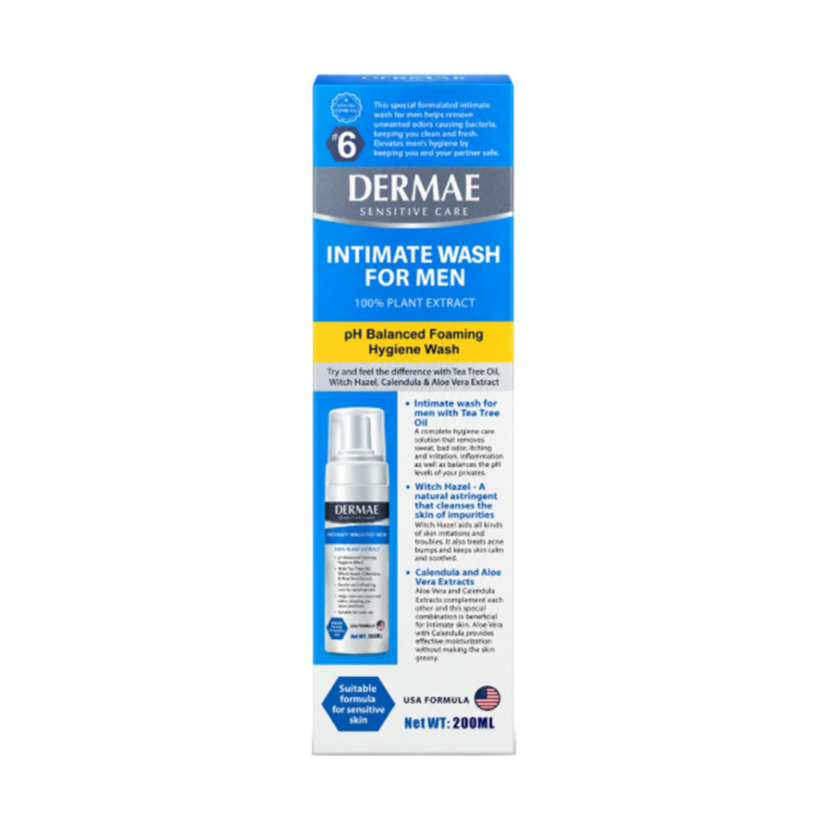 Dermae Intimate Wash For Men (200ml)