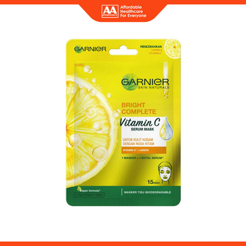 Garnier Bright Complete Vitamin C Serum Mask 1's