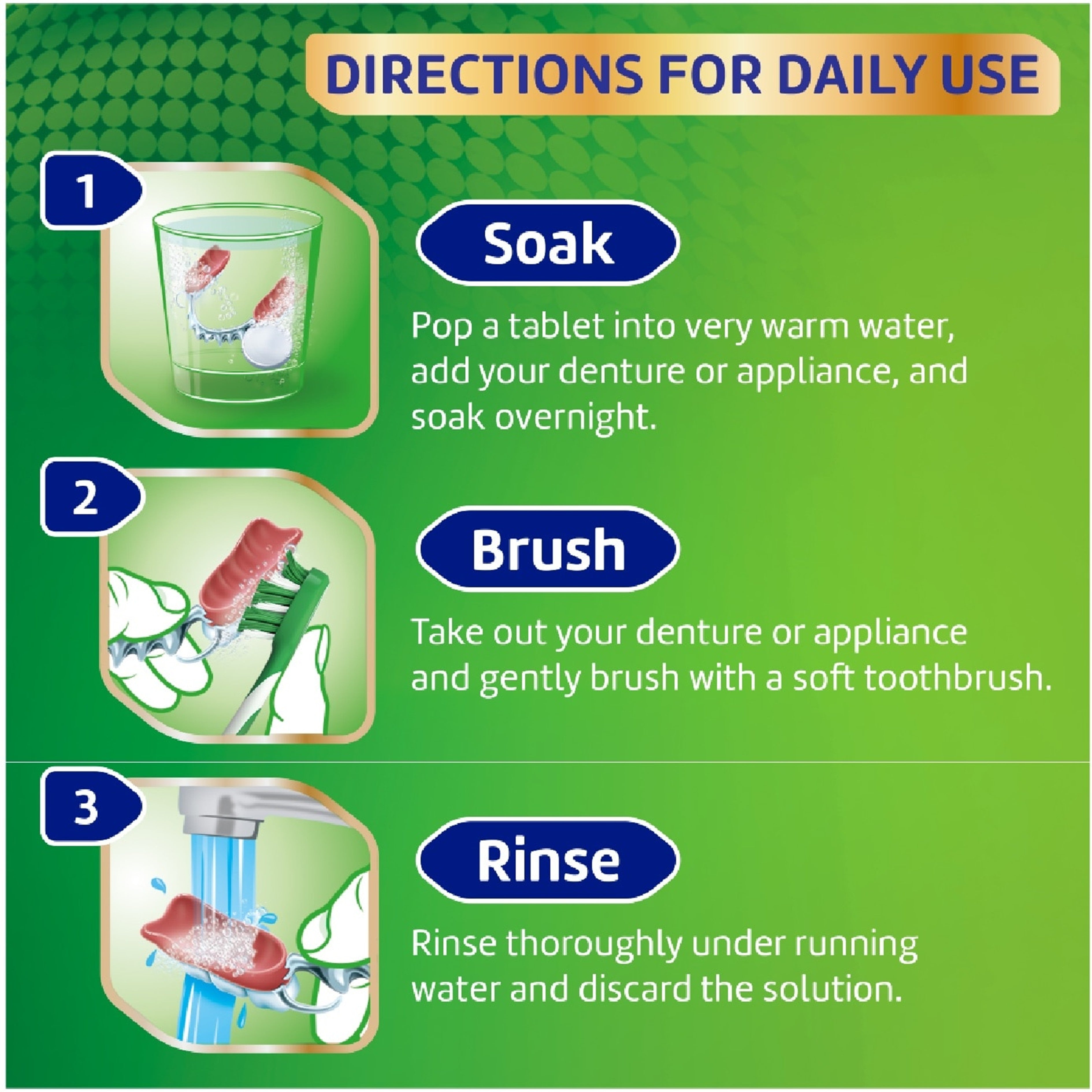 Polident Daily Denture Cleanser Tablet - Whitening (36's)