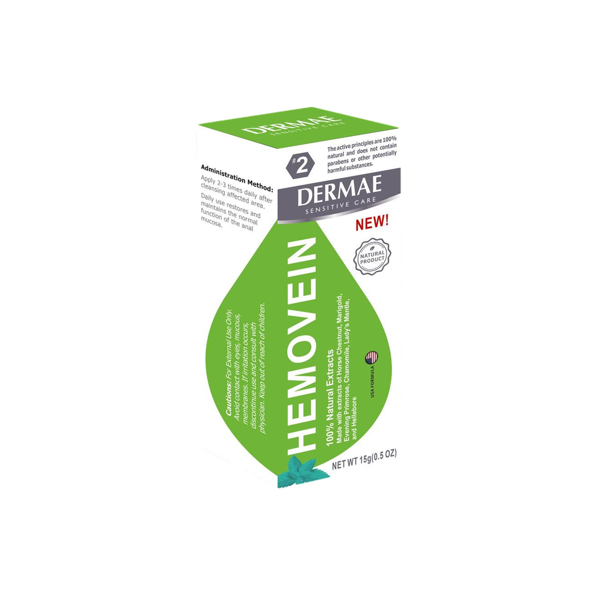 Dermae Hemovein Cream (15g) - With Applicator