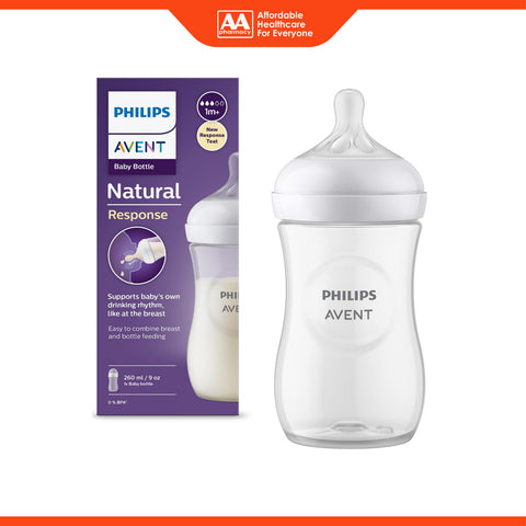 Philips Avent Natural Response Baby Bottle (with New Response Teat) 260mL 1's (For Babies 1 Month+)