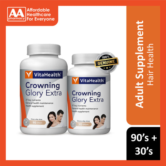 VitaHealth Crowning Glory Extra Softgel 90's + 30's