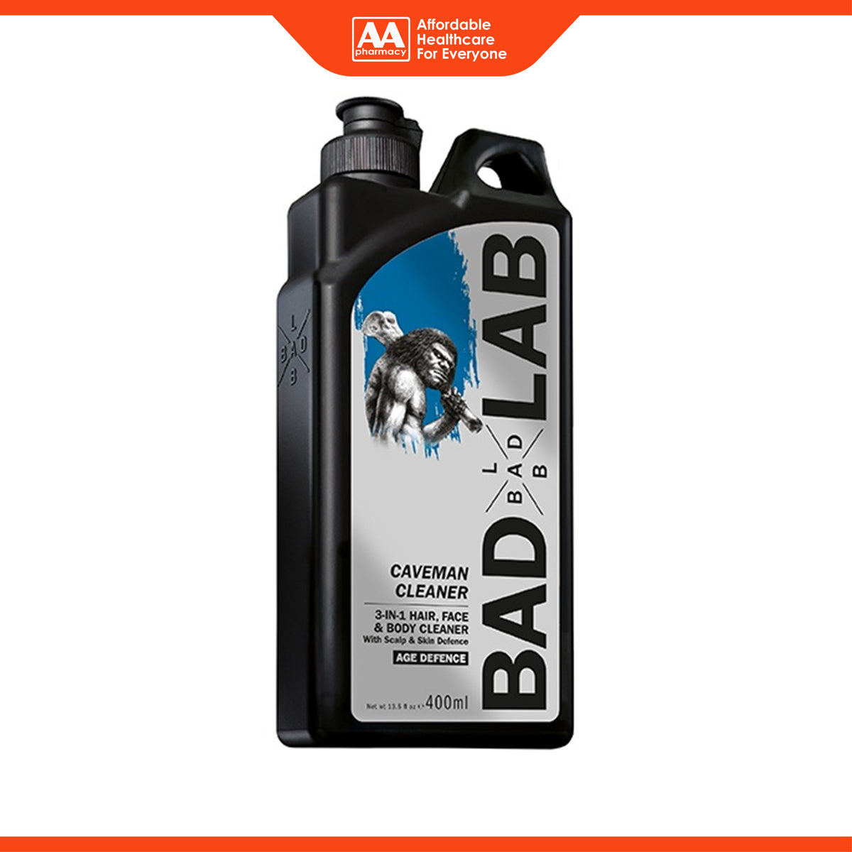 Bad Lab Caveman Cleaner 3-in-1 Hair, Face and Body Cleaner - Age Defence (400ml)