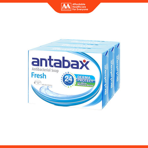 Antabax Antibacterial Bar Soap (Fresh) 75gx4's [Value Pack]