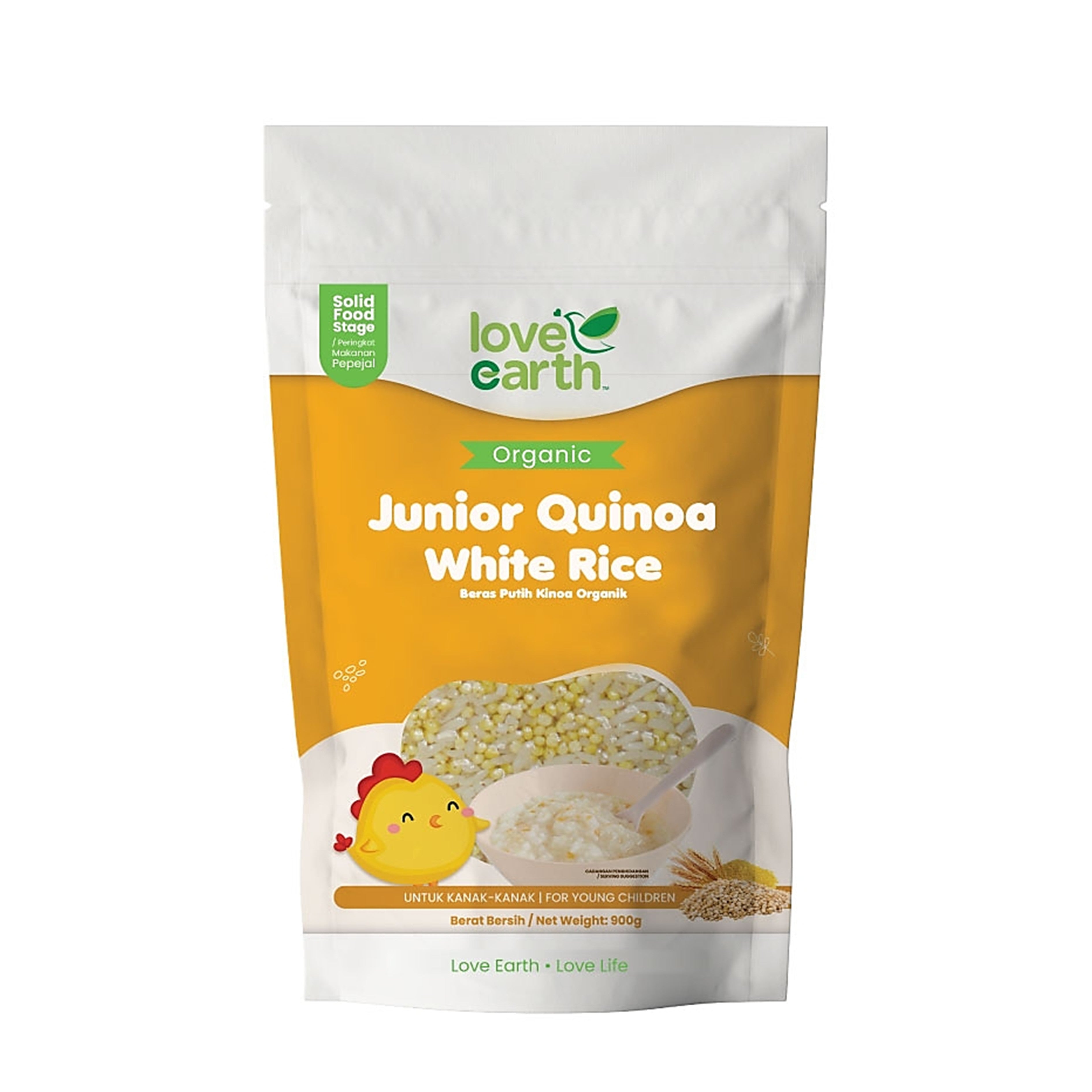 Love Earth Organic Junior Quinoa White Rice for Young Children 900g