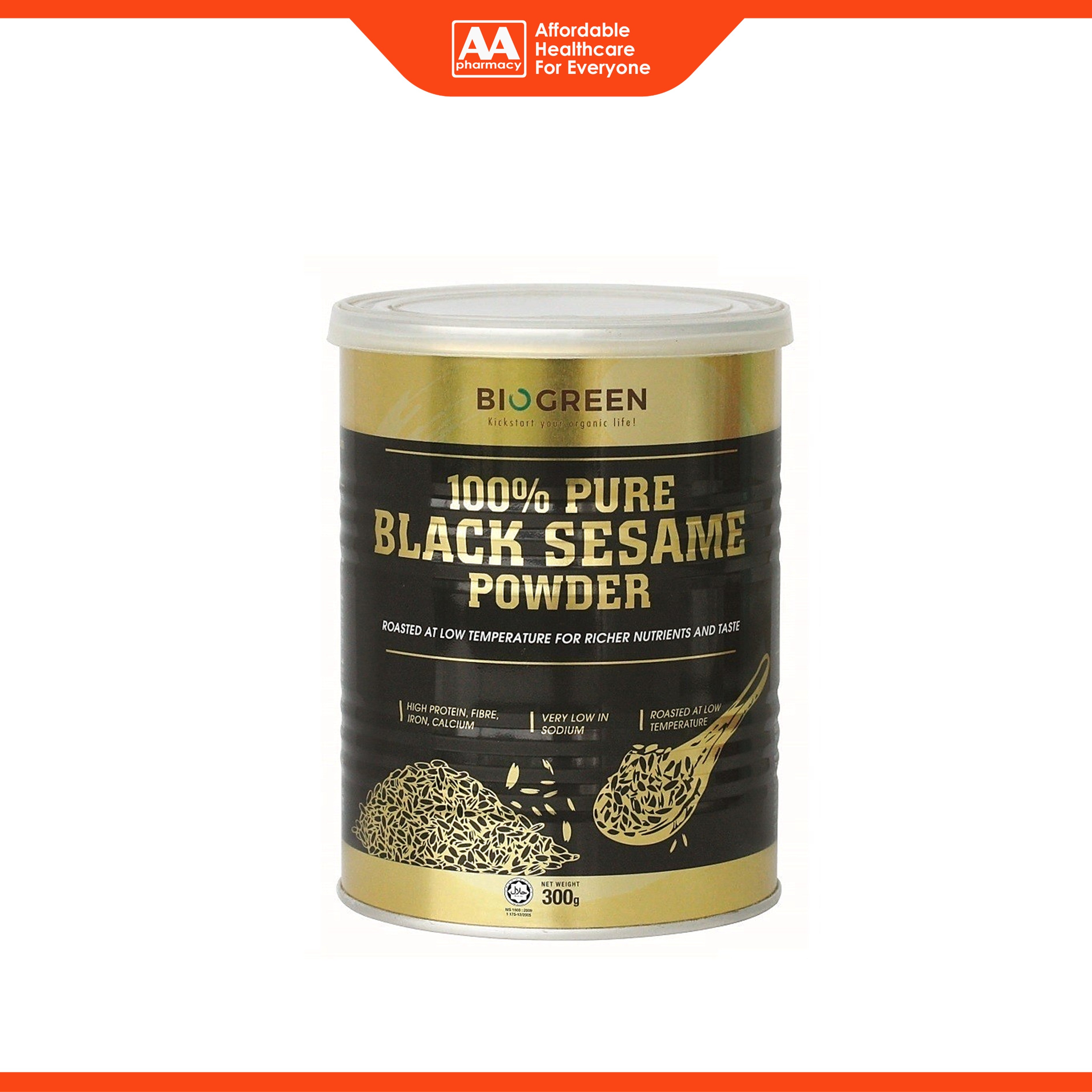 Biogreen 100% Pure Black Sesame Powder 300g