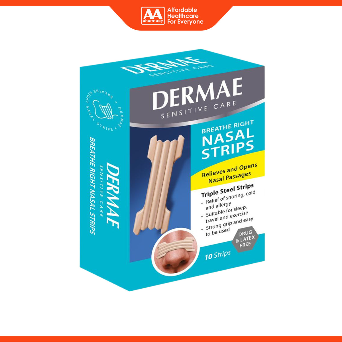 Dermae Breathe Right Nasal Strip (10's)