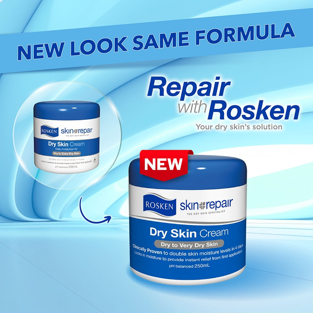 Rosken Skin Repair Dry Skin Cream (250ml)