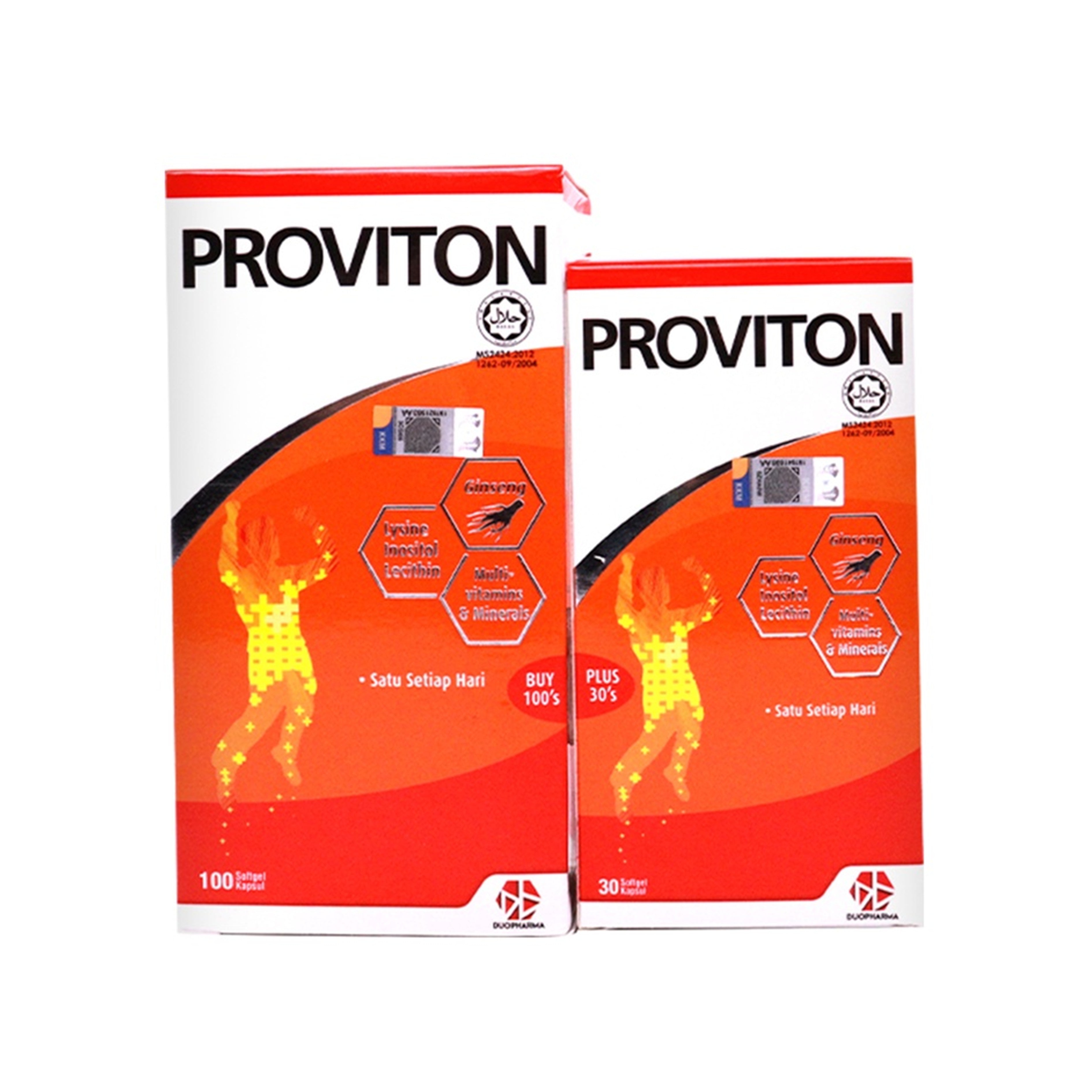 Proviton Multivitamins and Minerals (with Ginseng, Lysine, Inositol, Lecithin) Softgel Capsule 100's+30's