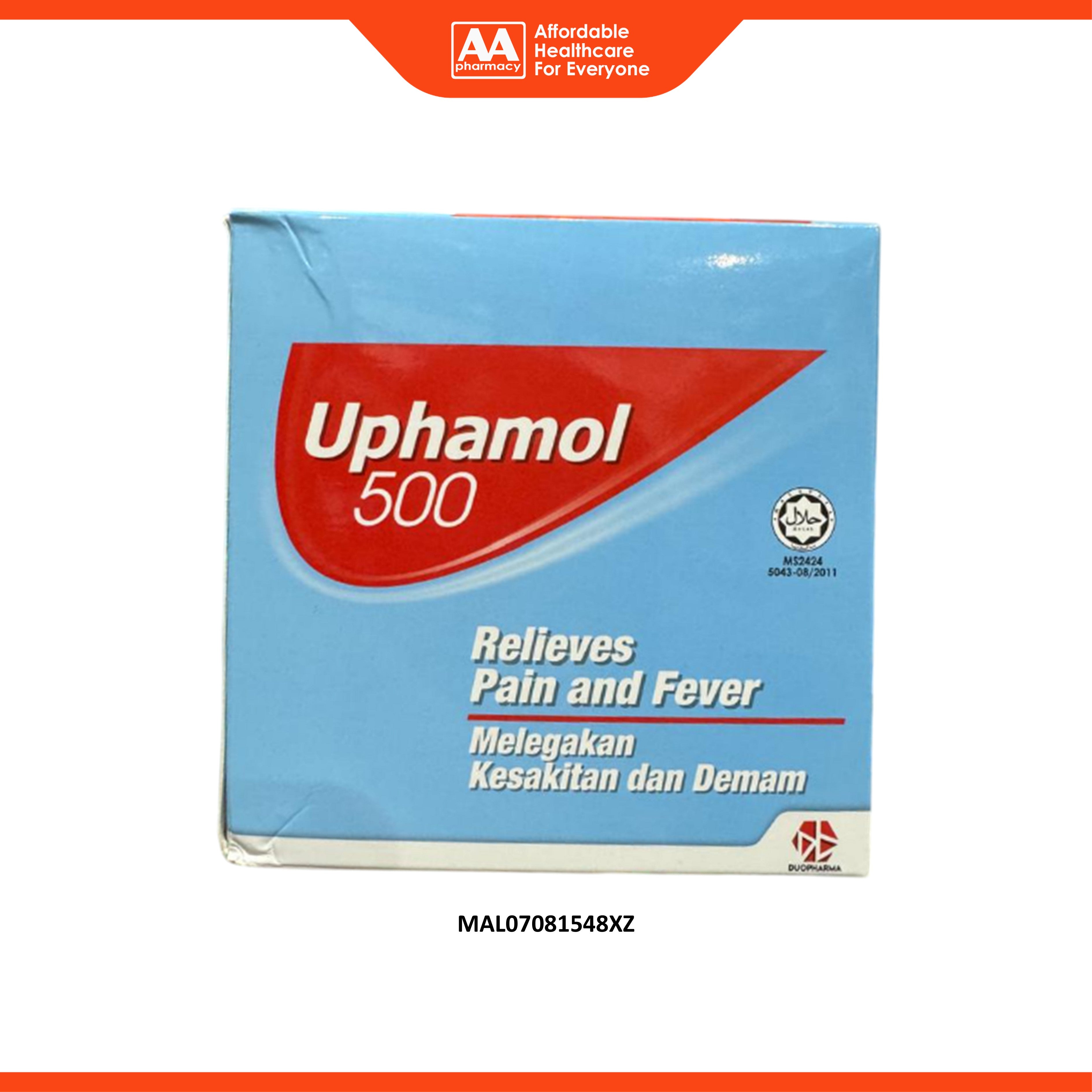 Uphamol 500mg Tablet 18x10's