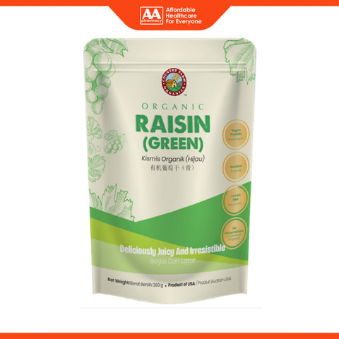 Country Farm Organic Jumbo Green Seedless Raisins 200g