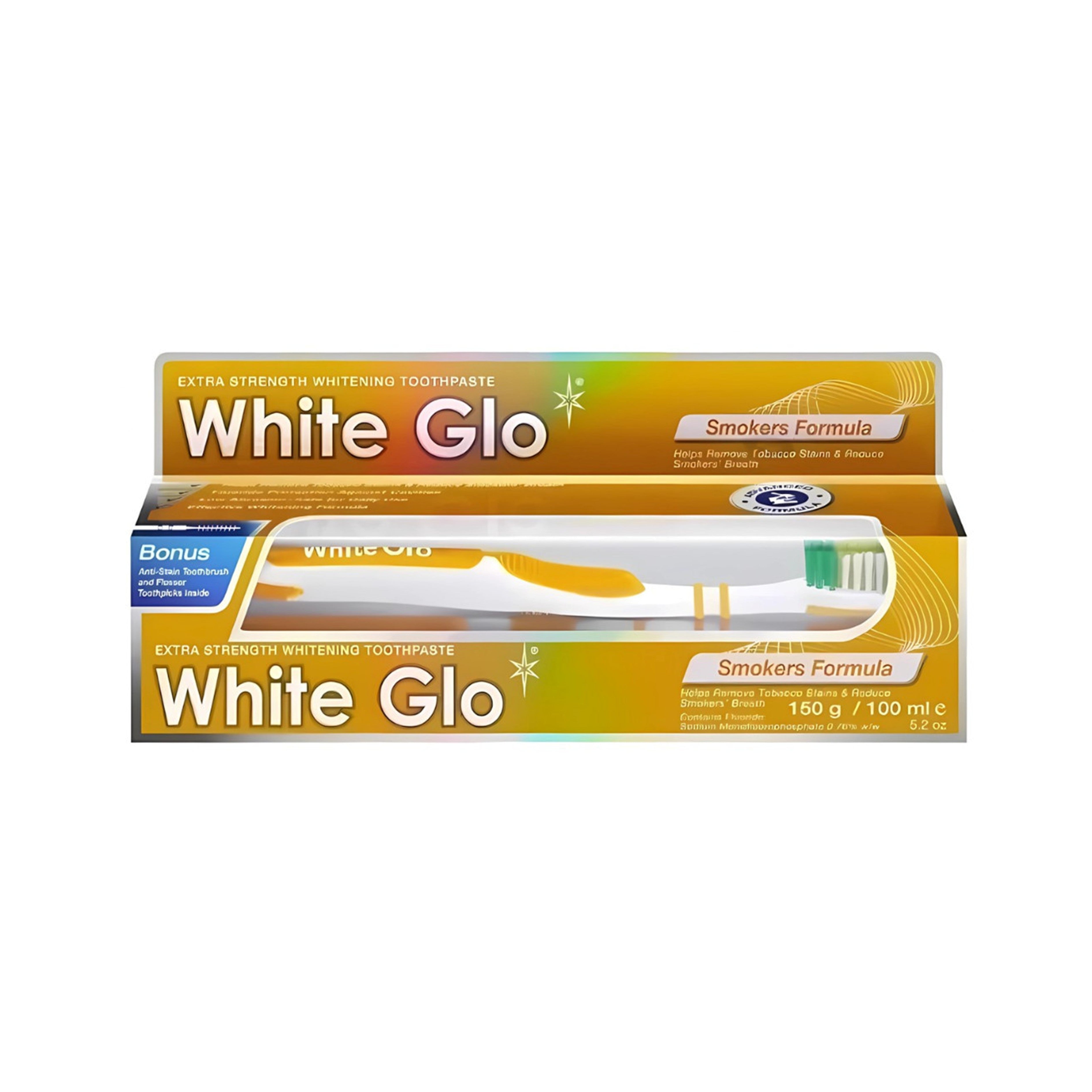 White Glo Extra Strength Whitening Toothpaste - Smokers Formula (150g)