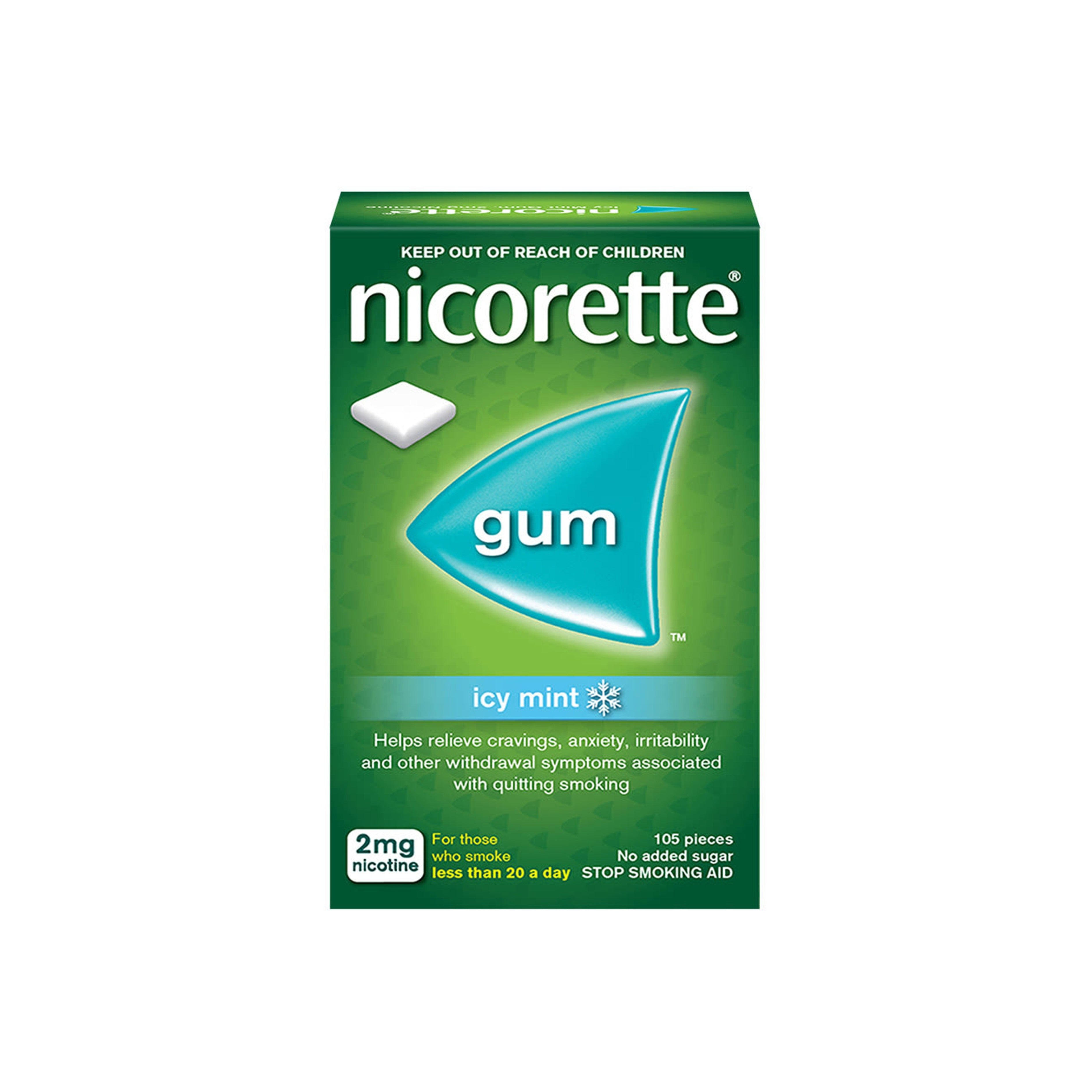 Nicorette Icy Mint Gum - 2mg Nicotine (105's)