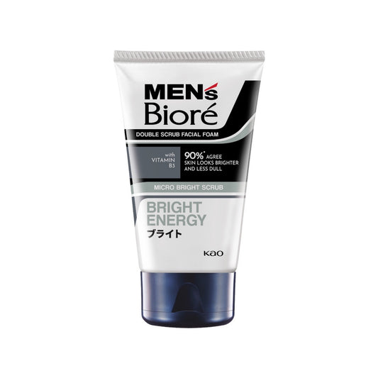 Men's Bioré Double Scrub Facial Foam (Bright Energy) 100g