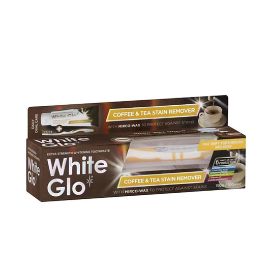 White Glo Extra Strength Whitening Coffee and Tea Stain Remover Toothpaste 150g