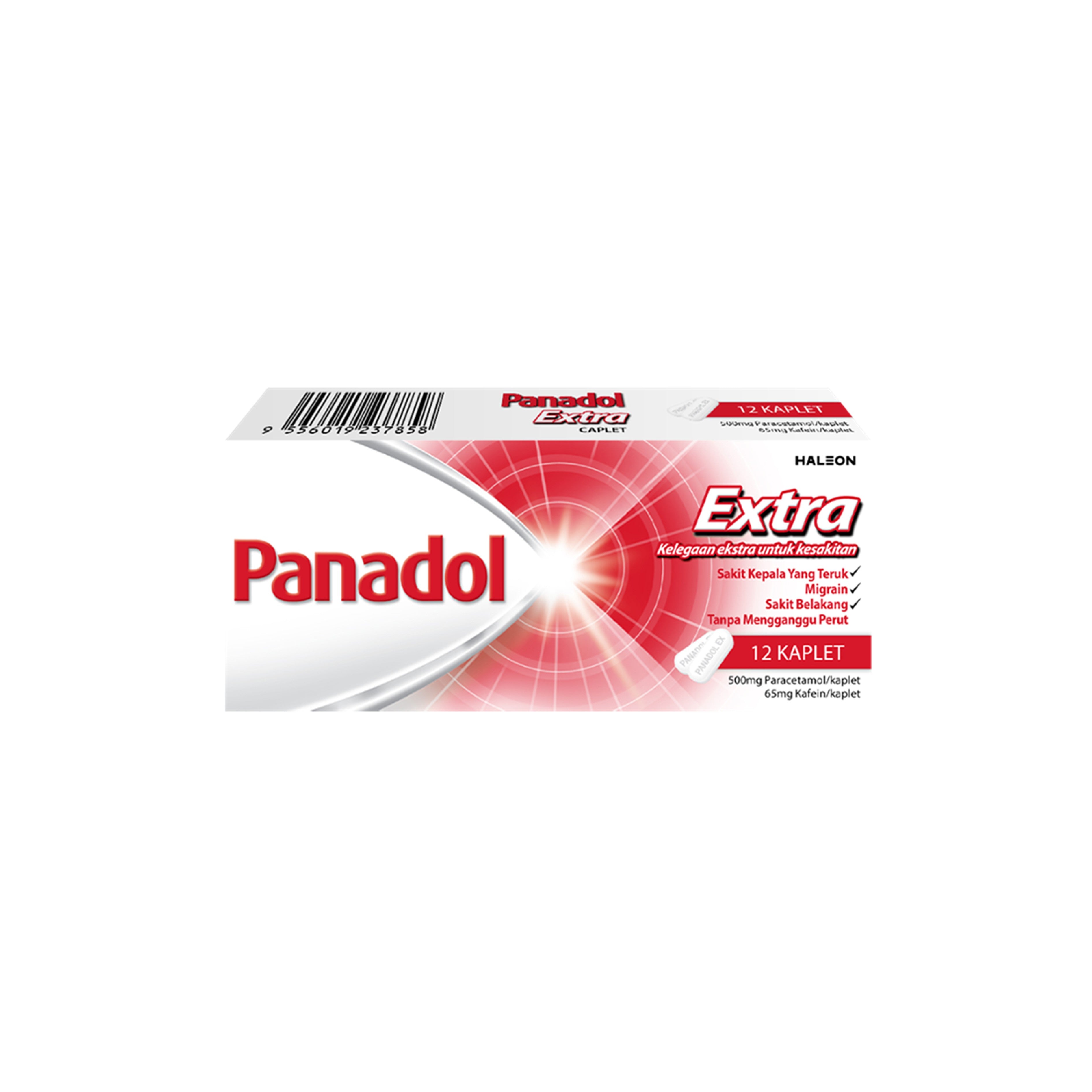 Panadol Extra (Paracetamol 500mg/Caffeine 65mg) Caplet 2x6's