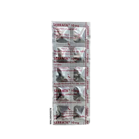 Serrata (Serratiopeptidase 10mg) Tablet 10's