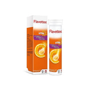 Flavettes Vital (Vitamin C 1000mg + Vitamin D3 1000IU + Calcium 250mg) Effervescent Tablet (15's) - Orange Flavour