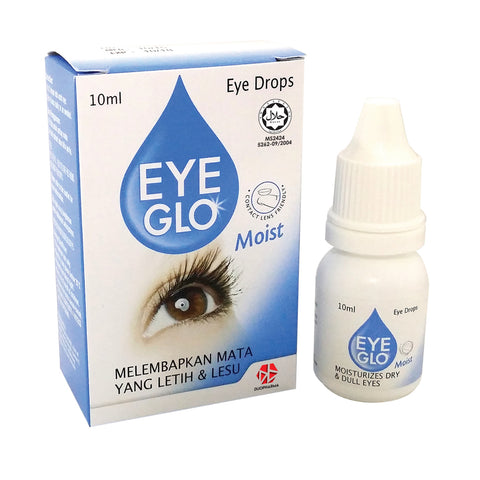 Eye Glo Moist Eye Drops 10mL (Moisturises Dry and Dull Eyes)