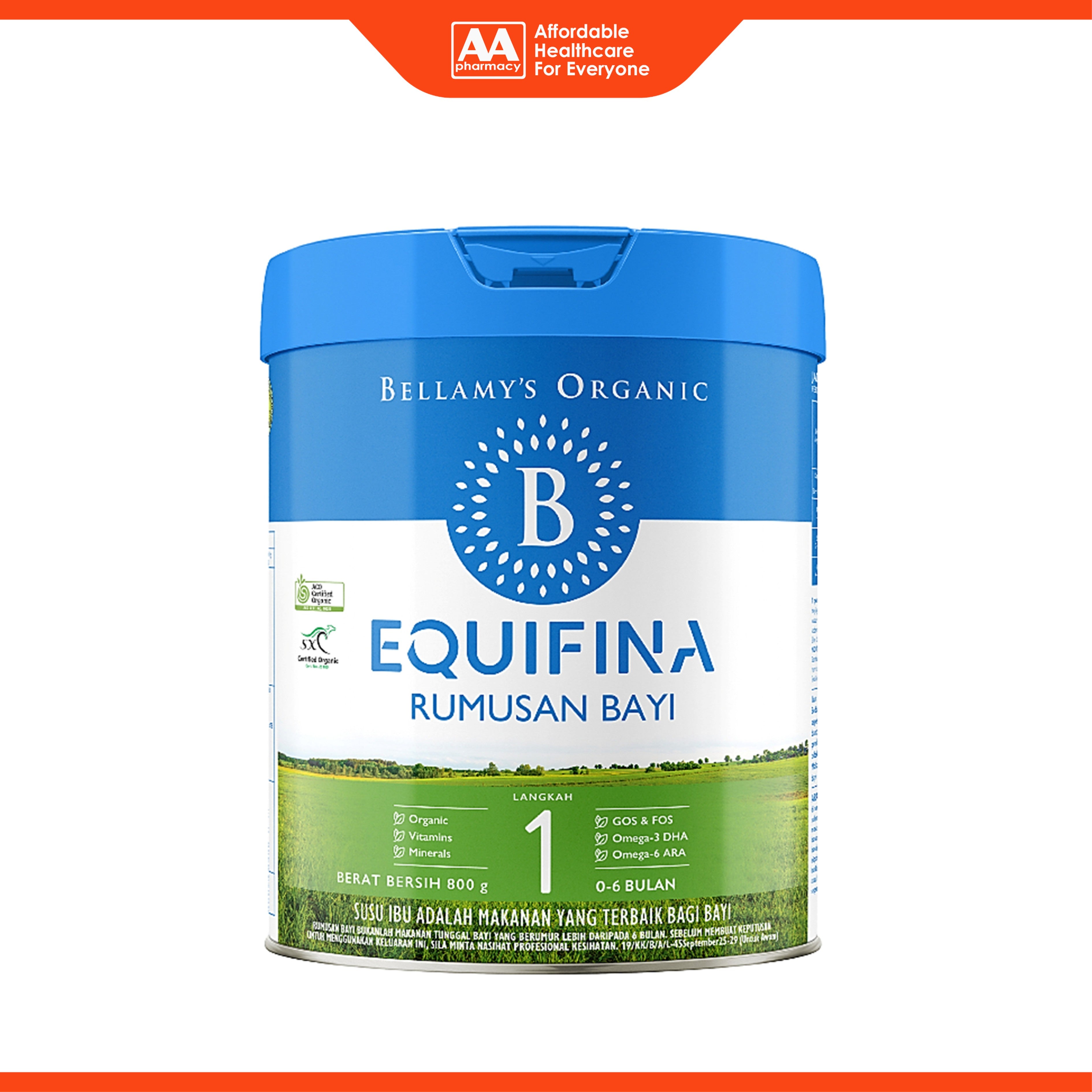 Bellamy's Organic Equifina Step 1 Infant Formula (800g)