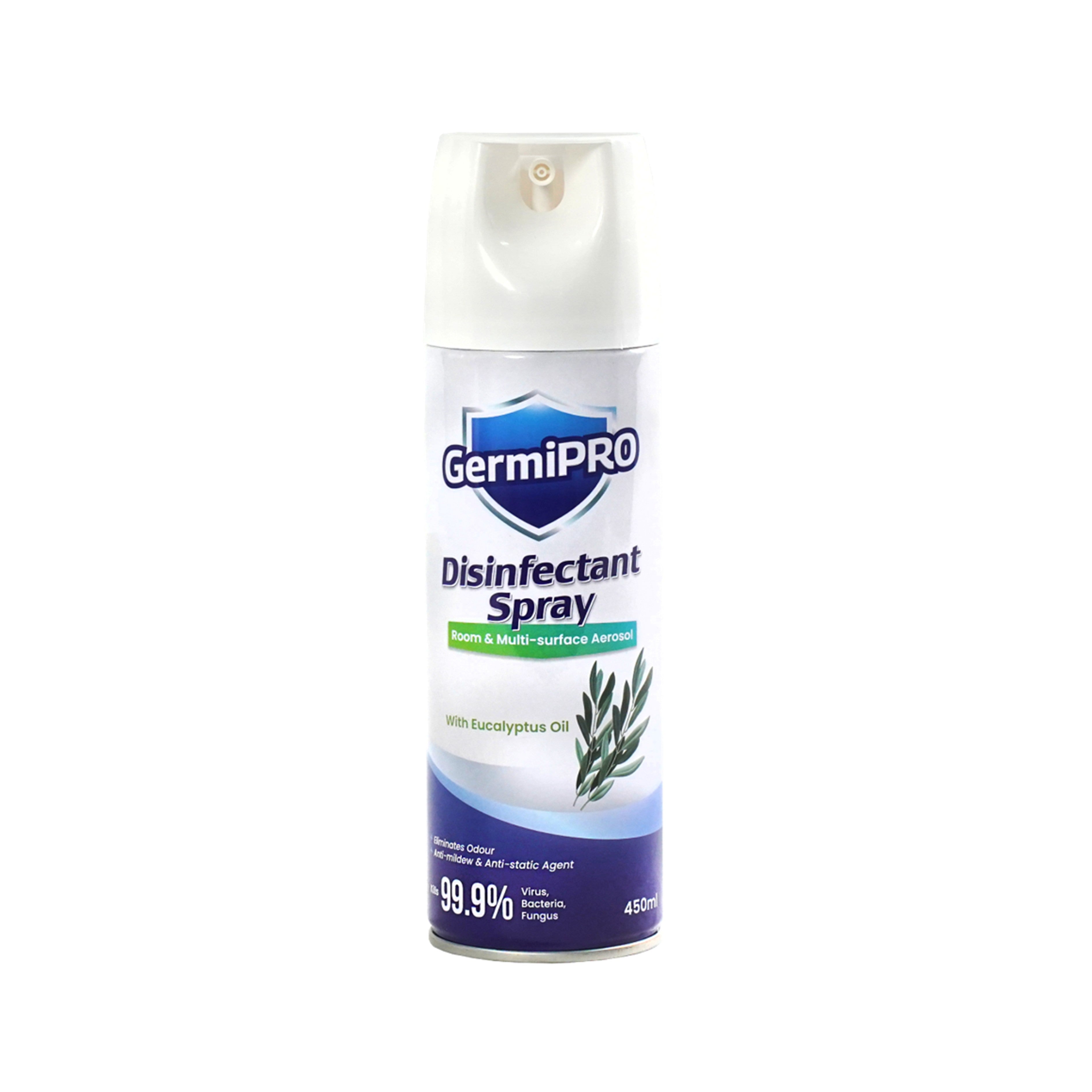 GermiPRO Disinfectant Spray - Room and Multi-Surface Aerosol (450ml) - With Eucalyptus Oil