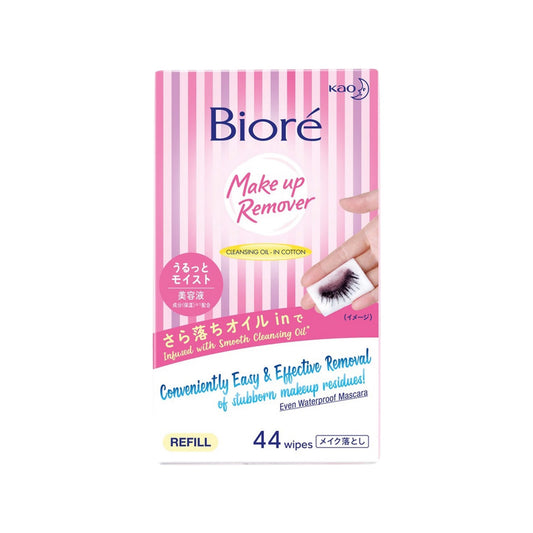 Bioré Cleansing Oil-In Cotton Makeup Remover Wipes (Refill) 44's