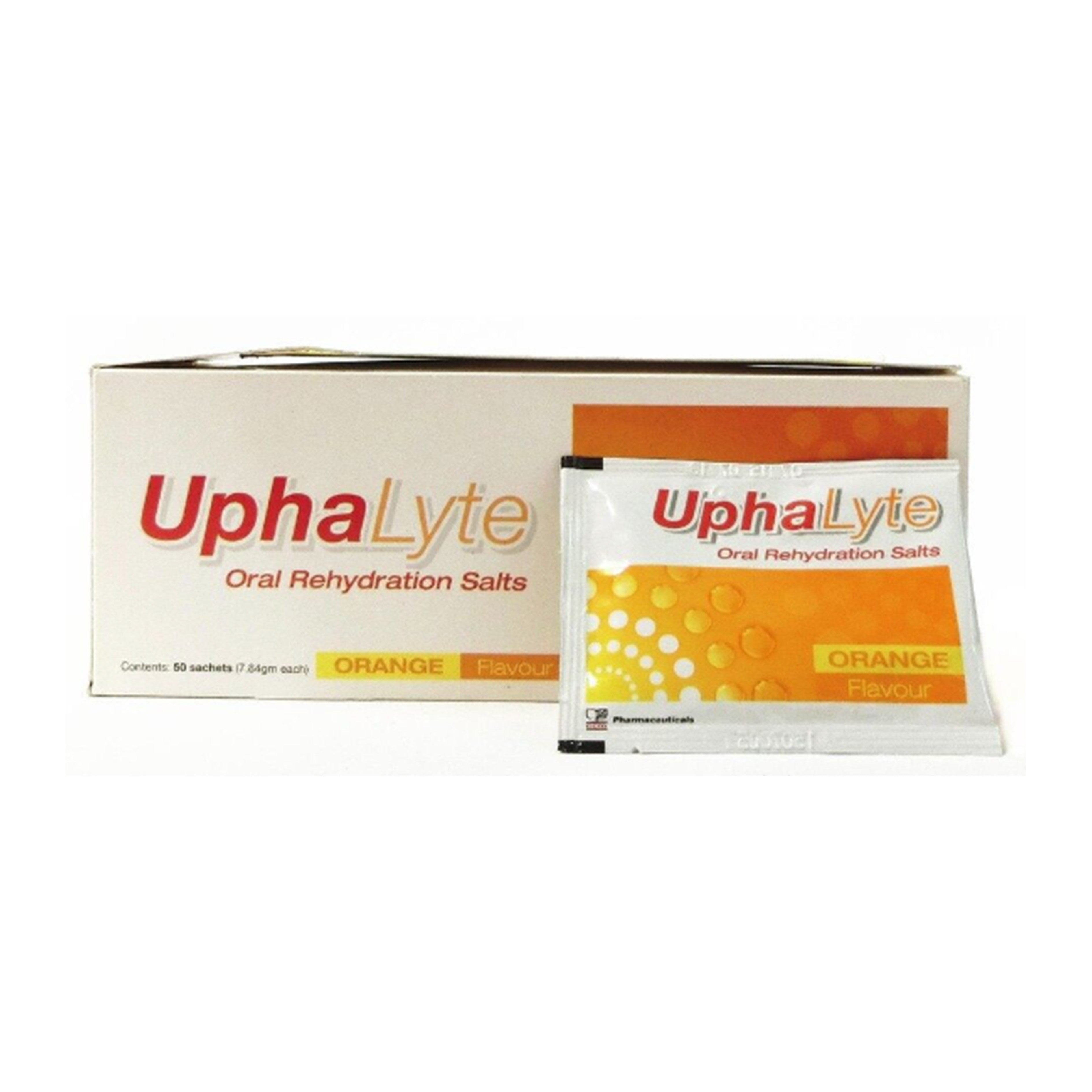 Uphalyte Oral Rehydration Salt Sachet 50's (Orange Flavour)