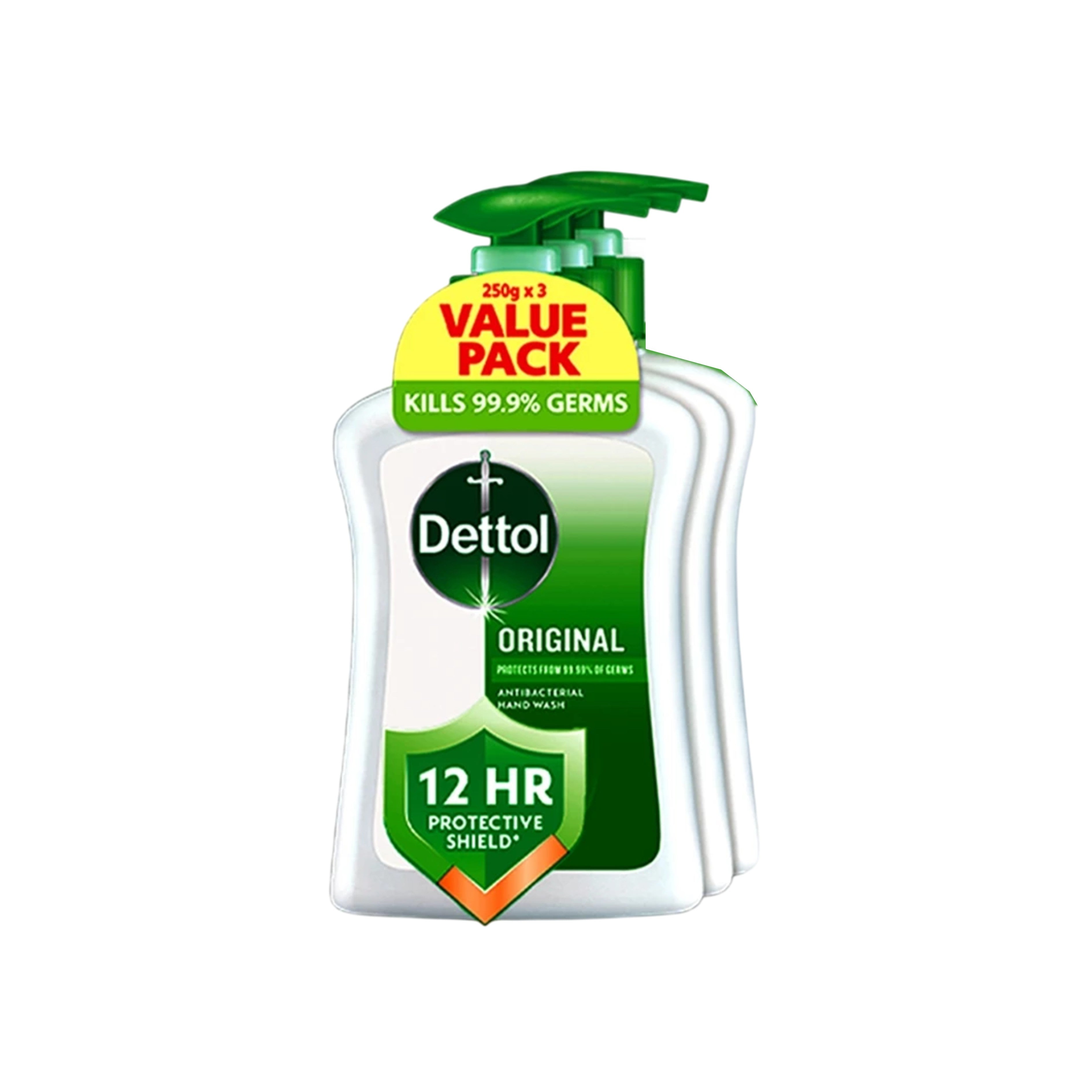 Dettol (Original) Antibacterial Hand Wash 250gx3's [Value Pack]