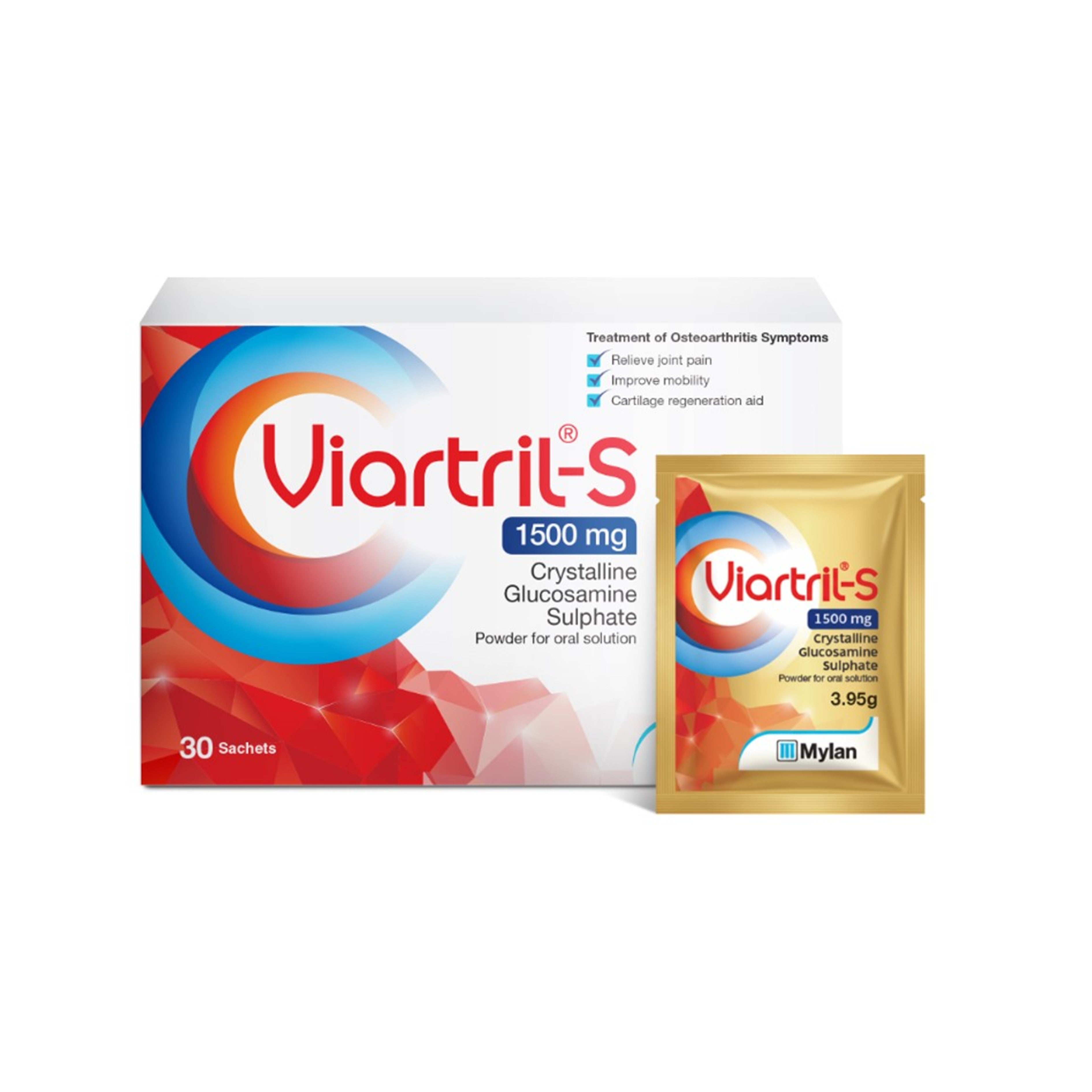Viartril-S 1500mg (Crystalline Glucosamine Sulphate) Powder for Oral Solution (30's)
