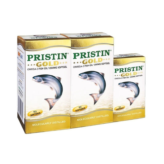 THC Pristin Gold Omega-3 Fish Oil 1200mg Softgel 2x90's+30's [Value Pack]